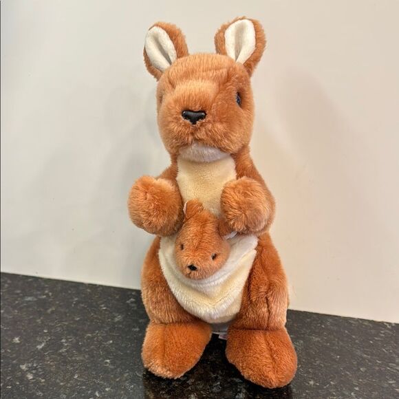 TY Beanie Buddies Collection Mama Kangaroo w/ Baby Joey in Pouch 13” Plush - Picture 1 of 9